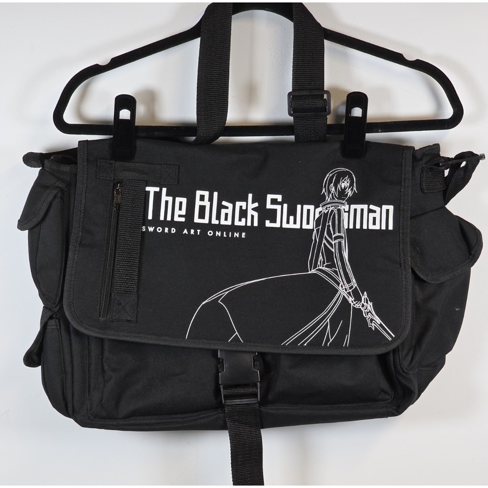Sword Art Online Kirito Black Swordsman Anime Messenger Bag Cosplay Backpack